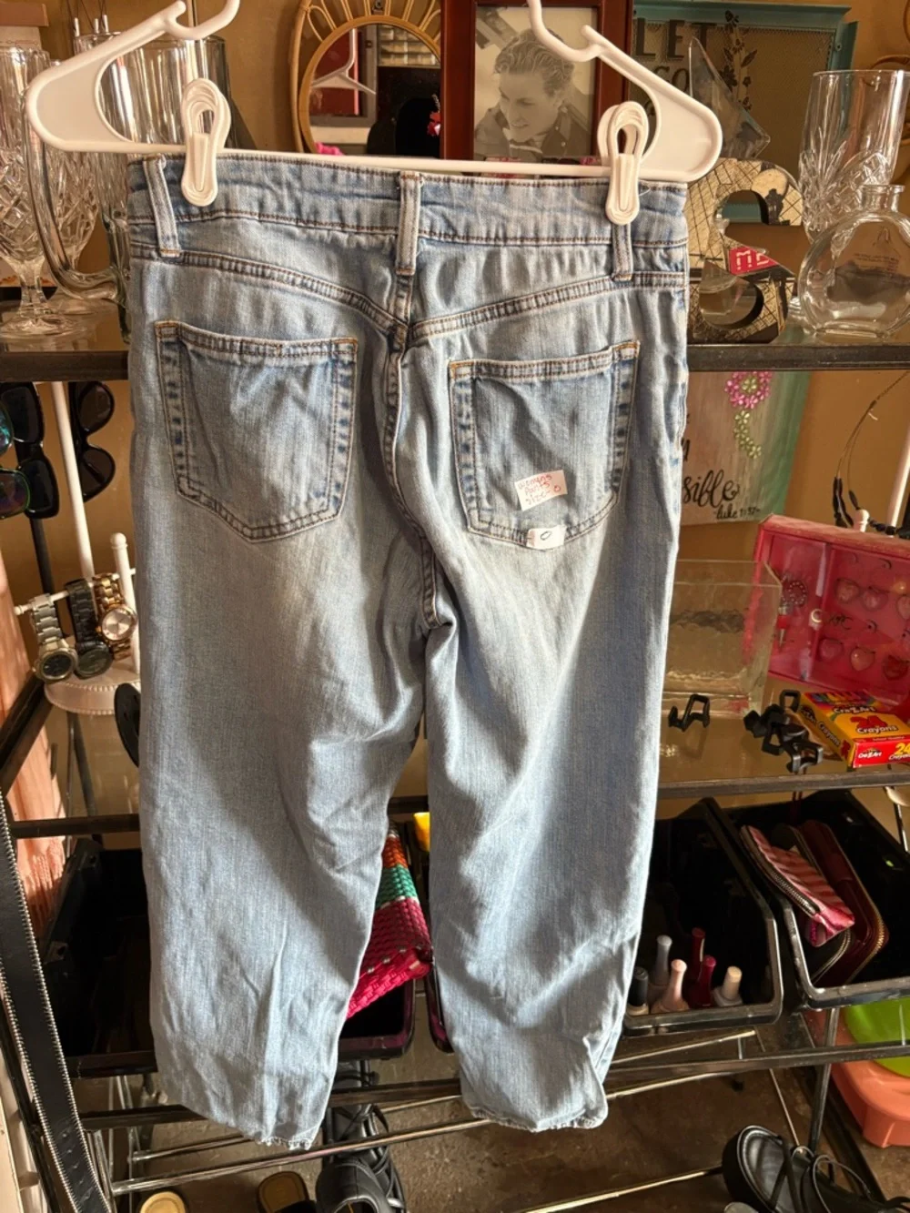 wild fable Light Blue Distressed Straight Leg Jeans - Picture 4 of 4